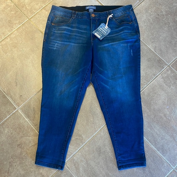 NWT Democracy Ab Solution Ankle Skimmer Jeans! 22W - Picture 1 of 7